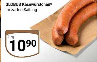 GLOBUS Käsewürstchen* Im zarten Saitling