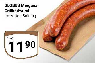 GLOBUS Merguez Grillbratwurst im zarten Saitling