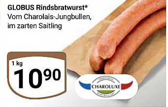 GLOBUS Rindsbratwurst - Vom Charolais-Jungbullen, im zarten Saitling