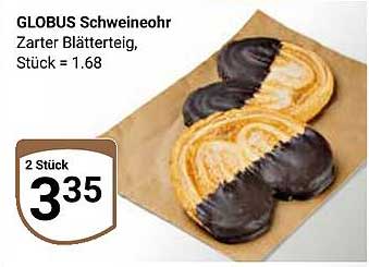 GLOBUS Schweineohr - Zarter Blätterteig, Stück = 1,68