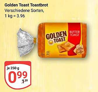 Golden Toast Toastbrot - Verschiedene Sorten, 1 kg = 3,96