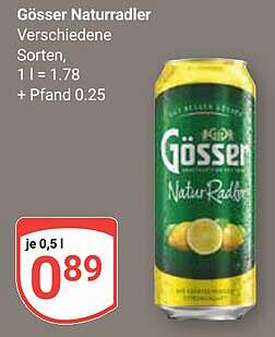 Gösser Naturradler – Erfrischung pur aus der Dose