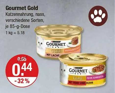 Gourmet Gold Katzenfutter, 85-g-Dose, verschiedene Sorten