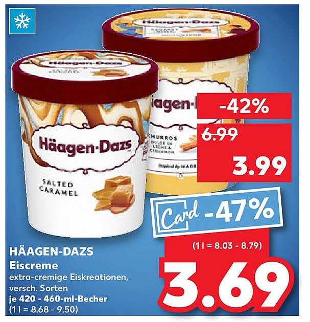 HÄAGEN-DAZS Eiscreme extra-cremige Eiskreationen, versch. Sorten