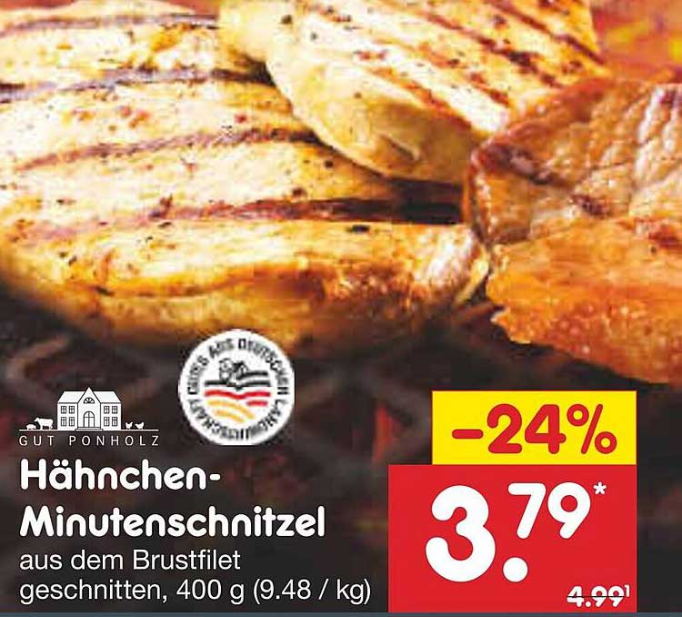Hähnchen-Minutenschnitzel aus dem Brustfilet