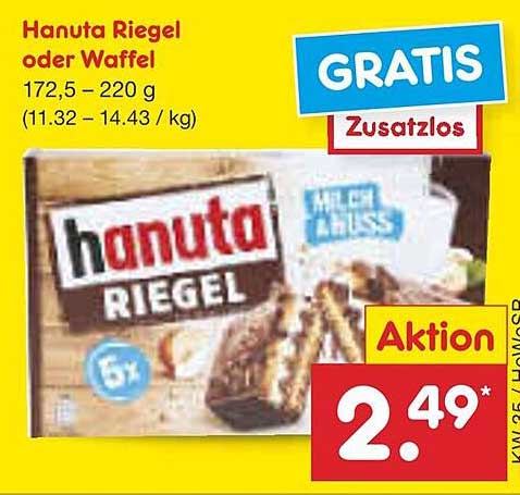 Hanuta Riegel oder Waffel (172,5 - 220 g)