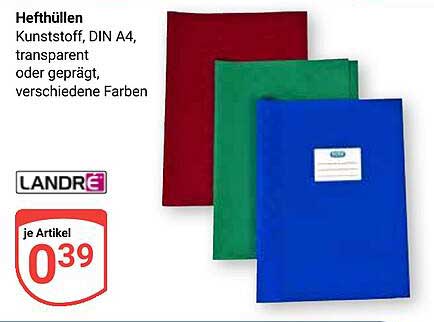Hefthüllen, Kunststoff, DIN A4, transparent oder geprägt, verschiedene Farben