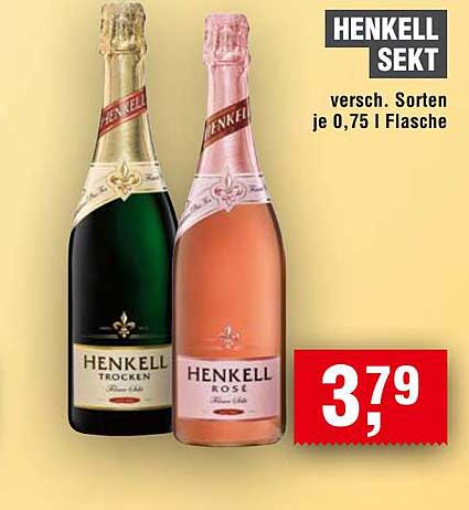 Henkell Sekt - Verschiedene Sorten je 0,75 l Flasche