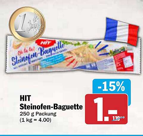 HIT Steinofen-Baguette 250 g Packung