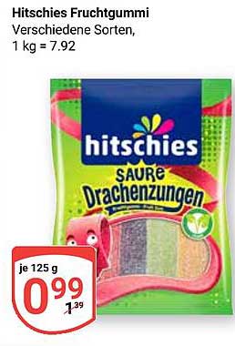 Hitschies Fruchtgummi – Saure Drachenzungen