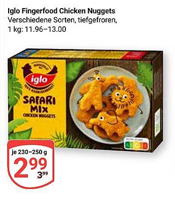 Iglo Fingerfood Chicken Nuggets - Safari Mix
