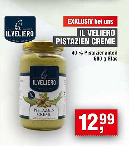 IL VELIERO PISTAZIEN CREME 500 g