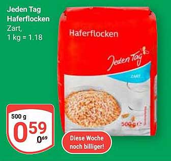 Jeden Tag Haferflocken Zart 500 g