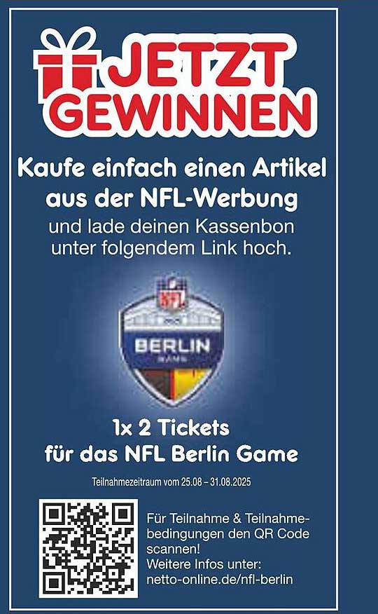 JETZT GEWINNEN: 2 Tickets für das NFL Berlin Game