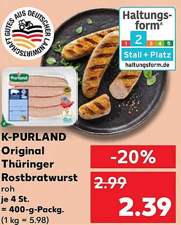 K-PURLAND Original Thüringer Rostbratwurst