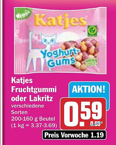 Katjes Fruchtgummi oder Lakritz verschiedene Sorten