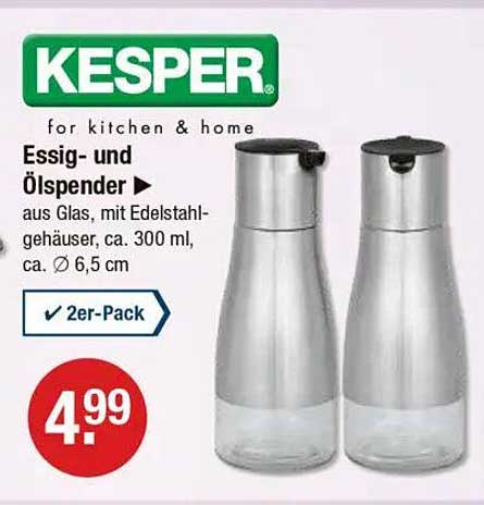 Kesper Essig- und Öldispenser 2er-Pack