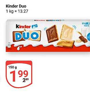 Kinder Duo 150 g für nur 1,99 € statt 2,89 €