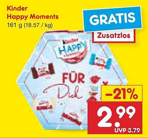 Kinder Happy Moments 161 g - Jetzt nur 2,99 €