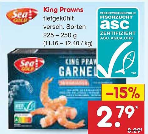 King Prawns tiefgekühlt 225 – 250 g