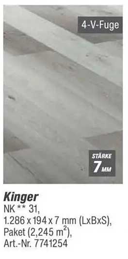 Kinger NK ** 31 Laminat 7 mm - Hochwertiger Fußbodenbelag