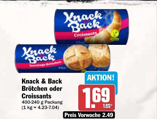 Knack & Back Brötchen oder Croissants 400-240 g Packung