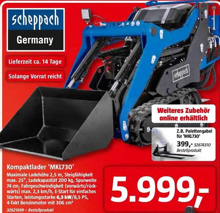 Kompaktlader 'MKL730' von Scheppach