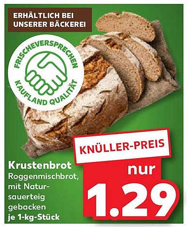 Krustenbrot Roggenmischbrot mit Natursauerteig, je 1-kg-Stück