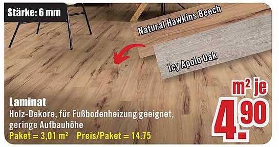 Laminat in Holz-Dekoren für jeden Raum