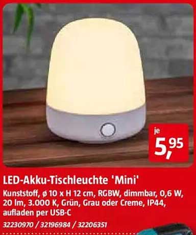 LED-Akkuleuchte 'Mini'