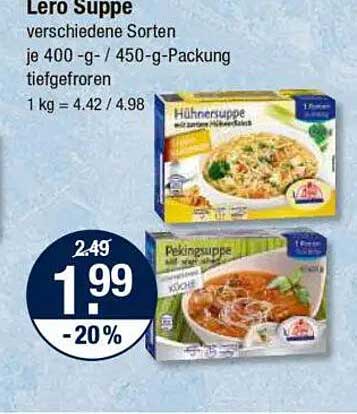 Lero Suppe verschiedene Sorten 400-g / 450-g-Packung tiefgefroren