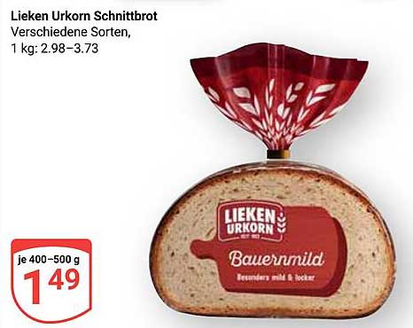 Lieken Urkorn Schnittbrot - Bauernmilch