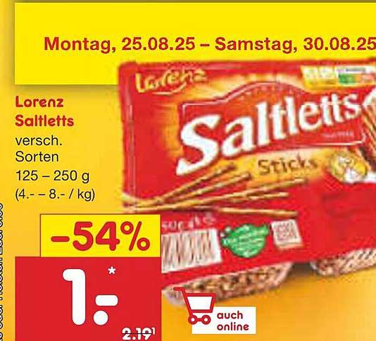 Lorenz Saltletts - Verschiedene Sorten 125-250g
