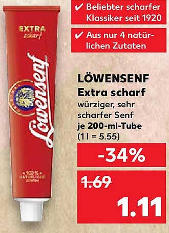 LÖWENSENF Extra scharf 200-ml-Tube