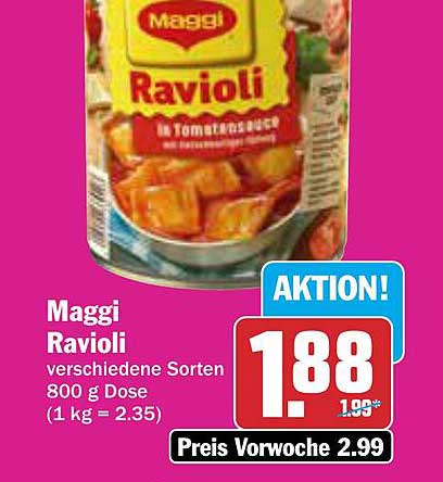 Maggi Ravioli verschiedene Sorten 800 g Dose