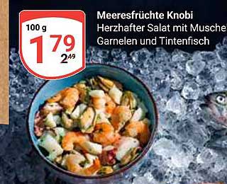 Meeresfrüchte Knobi - Herzhafter Salat mit Muscheln, Garnelen und Tintenfisch