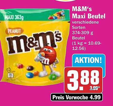 M&M's Maxi Beutel - Peanut 374-309 g