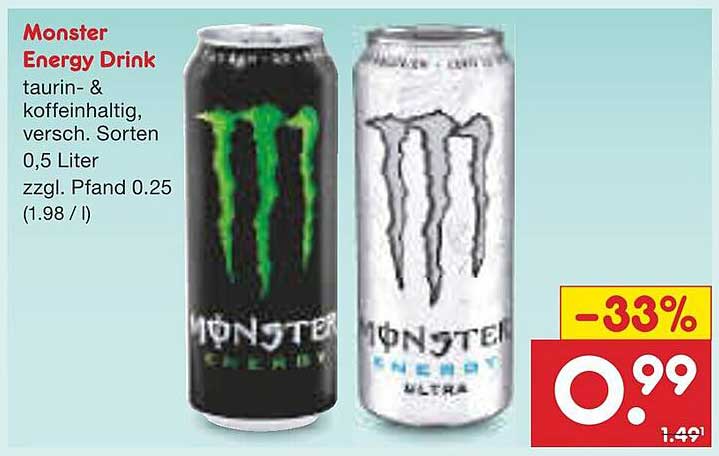 Monster Energy Drink 0,5 Liter - Auswahl der Sorten