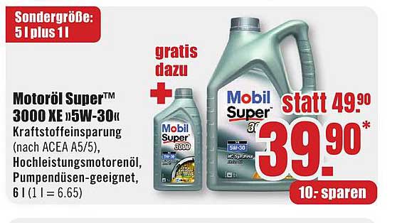 Motoröl Super™ 3000 XE 5W-30, 6 l (5 l plus 1 l gratis)