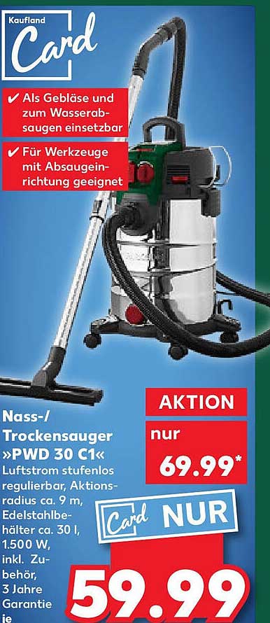 Nass-/Trockensauger »PWD 30 C1«