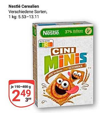 Nestlé Cini Minis - Verschiedene Sorten