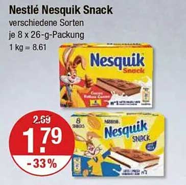 Nestlé Nesquik Snack verschiedene Sorten je 8 x 26-g-Packung