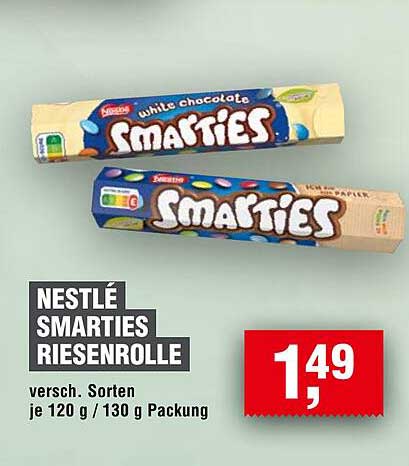 NESTLÉ SMARTIES RIESENROLLE - Verschiedene Sorten