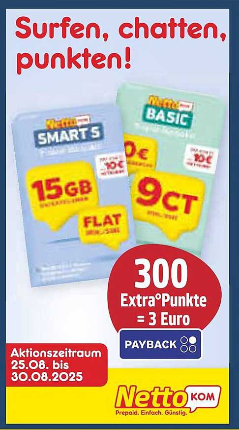 Netto Marken-Discount Prepaid-Tarife: SMART 5 und BASIC