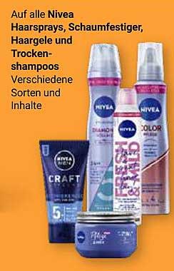 Nivea Haarsprays, Schaumfestiger, Haargele und Trockenschampoos