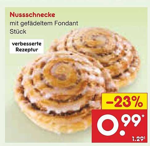 Nuss-Schnecke mit gefädeltem Fondant Stück