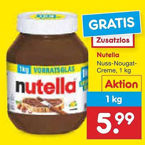 Nutella Nuss-Nougat-Creme, 1 kg