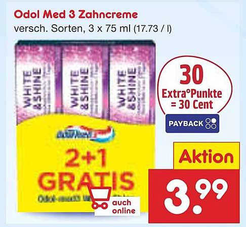Odol Med 3 Zahnpasta 3 x 75 ml – Verschiedene Sorten