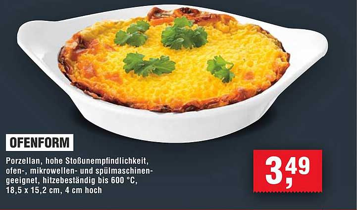 Ofenform Porzellan – 3,49 €