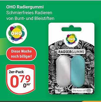OHO Radiergummi 2er-Pack